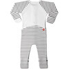 Zip Footie, Grey Stripe - Footie Pajamas - 3