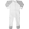 Zip Footie, Grey Stripe - Footie Pajamas - 4