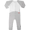 Zip Footie, Grey Stripe - Footie Pajamas - 5