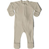 Solid Zip Footie, Soybean - Onesies - 1 - thumbnail