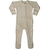 Solid Zip Footie, Soybean - Onesies - 4