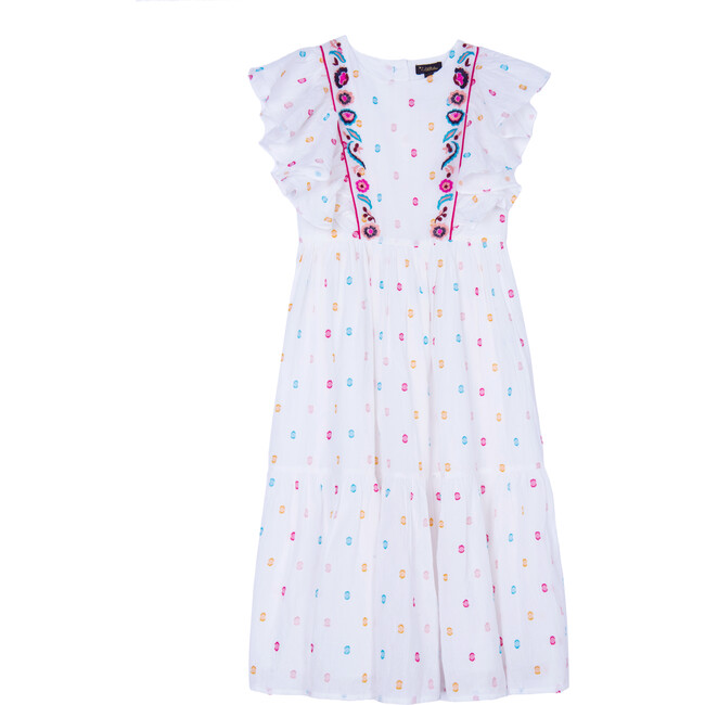 Monica Dress, Multi Dot Dobby - Dresses - 1