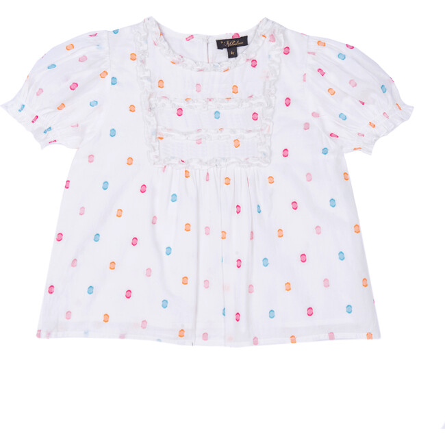 Gracie Top, Multi Dot Dobby - Blouses - 1