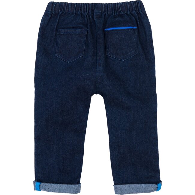 Baby Micah Chinos, Dark Wash Stretch Denim - Pants - 3