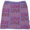 Double Skirt Lilac With Love Pattern, Purple - Skirts - 1 - thumbnail