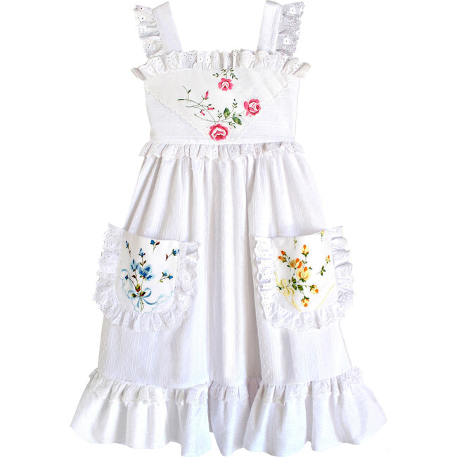 10y Heirloom Handkerchief Dress, Ribbons & Roses - Dresses - 1