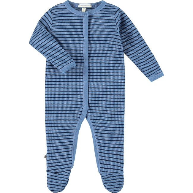 Thermal Stripe Romper with Footie, Earth