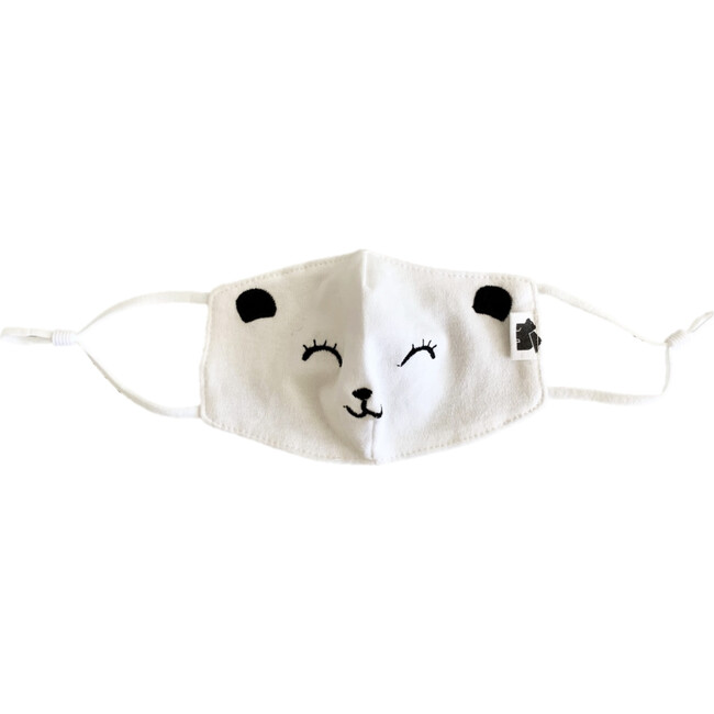 Singular Embroidered Bear Reusable Toddler & Kid Face Mask - Face Masks - 1