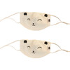 Double Embroidered Bear Reusable Toddler & Kid Face Mask - Face Masks - 1 - thumbnail
