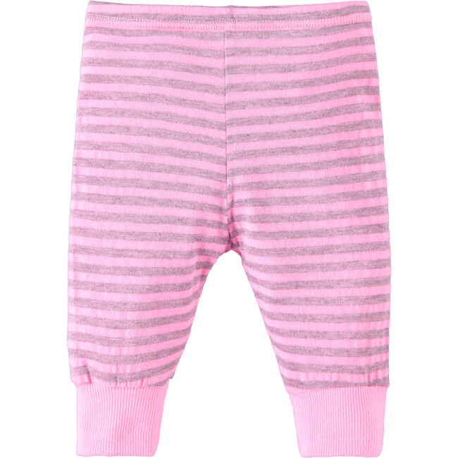 Heathered Stripe Legging, Hotel Pink - Leggings - 1