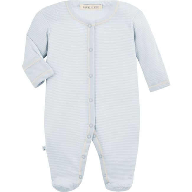 Classic Layette Baby Romper with Footie, Blue