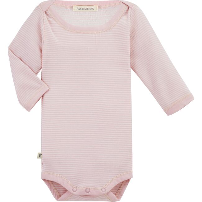 Classic Layette Long Sleeved Baby Bodysuit, Pink