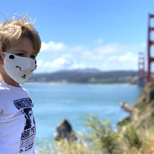 Double Embroidered Bear Reusable Toddler & Kid Face Mask - Face Masks - 6