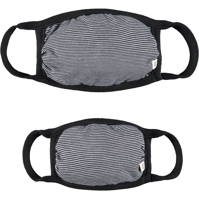 Adult & Child Mask Set, Calm Black - Face Masks - 1