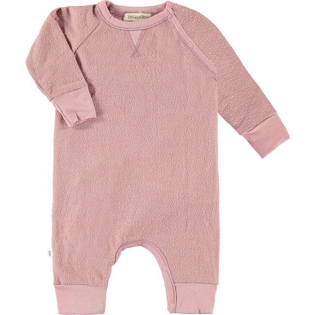 Baby Hacci Raglan Coverall, Pink - Paige Lauren Basics | Maisonette