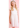 Sienna White Tulle Star Girls Party Dress - Dresses - 2