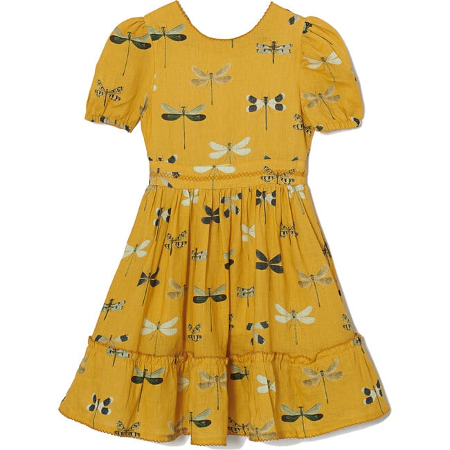 *Exclusive* Girls Pomelo Dress, Yellow Dragonfly - Dresses - 1