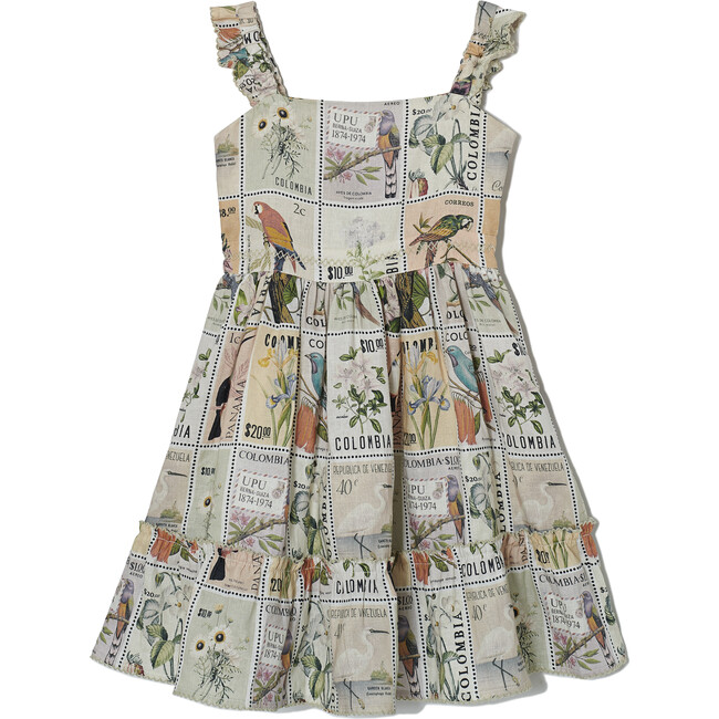 *Exclusive* Girls Herbarium Dress, Postage Stamp - One Pieces - 1