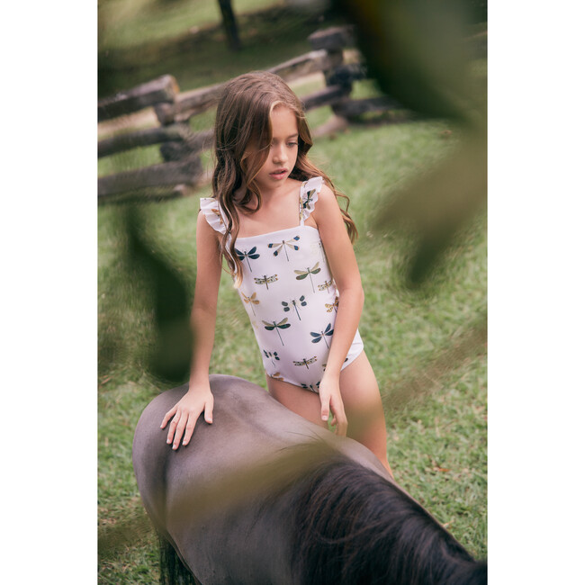 *Exclusive* Girls Nativa One-Piece, White Dragonfly - One Pieces - 2