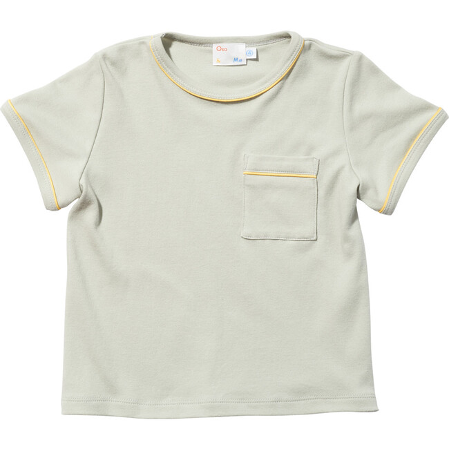 Piped T-Shirt, Grey - Tees - 1