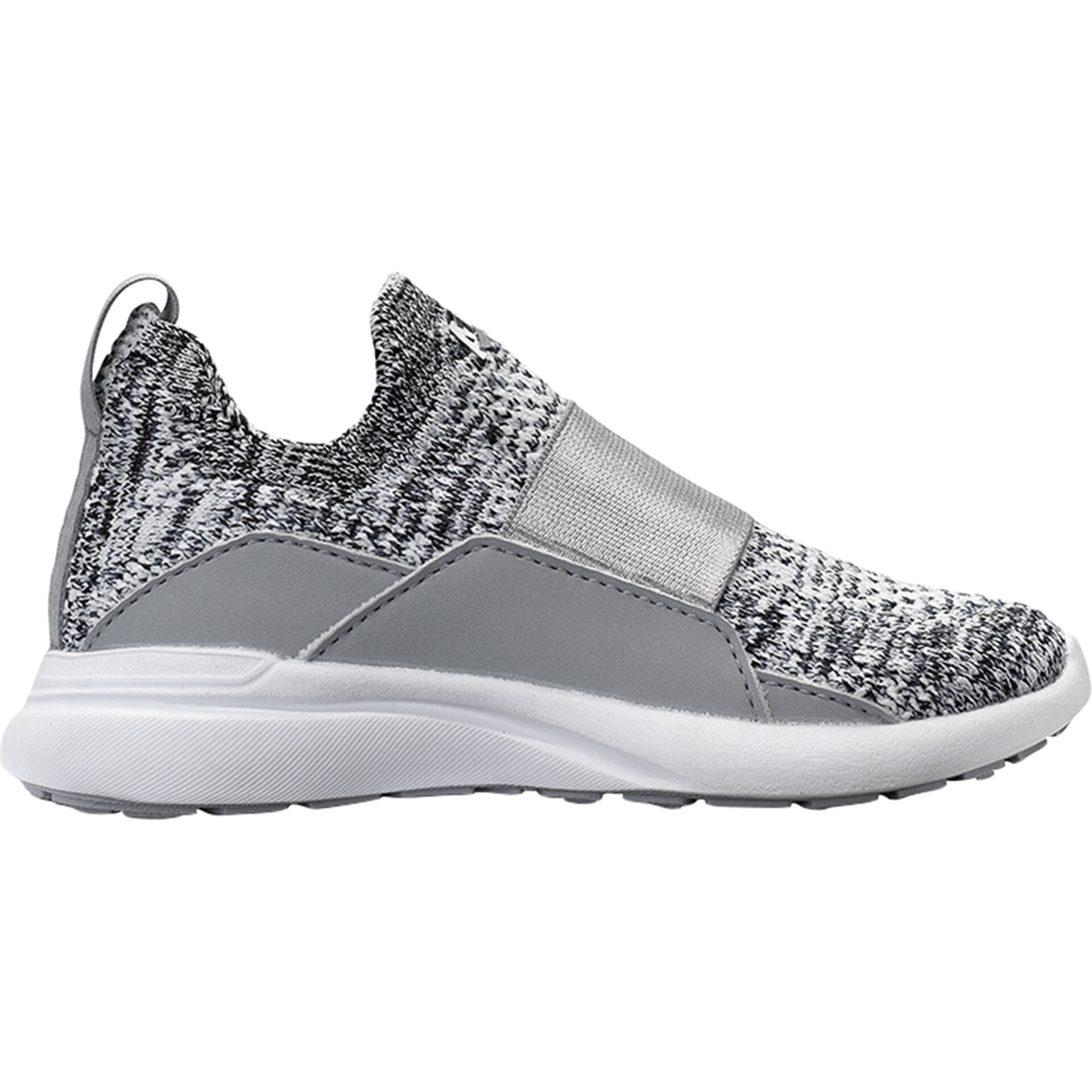 Kids TechLoom Bliss Sneaker, Heather Grey & White - Sneakers - 1