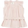 Shirred Blouse With Belt - Blouses - 1 - thumbnail