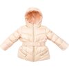 Chevron Short Puffer, Melon - Coats - 1 - thumbnail