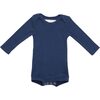 Long Sleeve Crawler with Snaps, Navy - Onesies - 2 - thumbnail