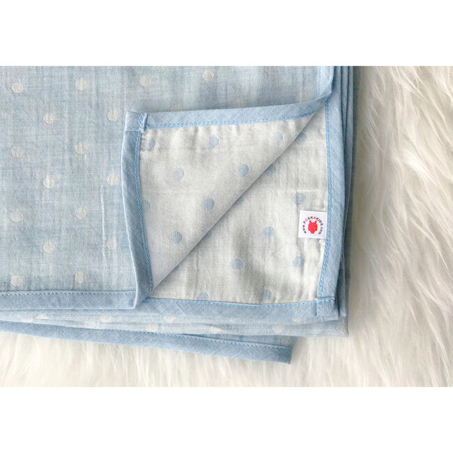 100% GOTS-Certified Organic Cotton Blanket, Turquoise