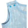 100% GOTS-Certified Organic Cotton Sleeveless Bodysuit, Turquoise - Onesies - 2 - thumbnail