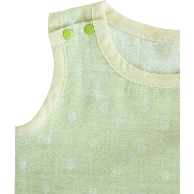 100% GOTS-Certified Organic Cotton Sleeveless Bodysuit, Lime