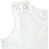 100% GOTS-Certified Organic Cotton Sleeveless Bodysuit, Pearl - Onesies - 2