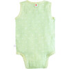 100% GOTS-Certified Organic Cotton Sleeveless Bodysuit, Lime - Onesies - 4