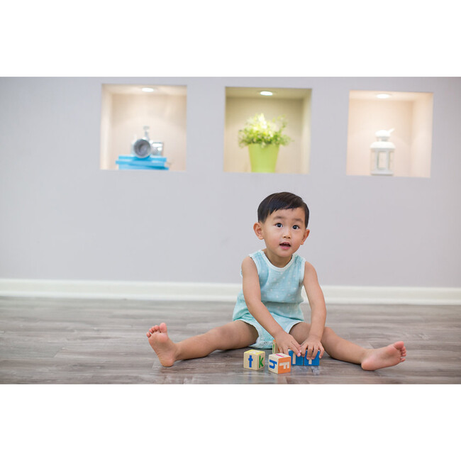 100% GOTS-Certified Organic Cotton Sleeveless Bodysuit, Mint - Onesies - 5