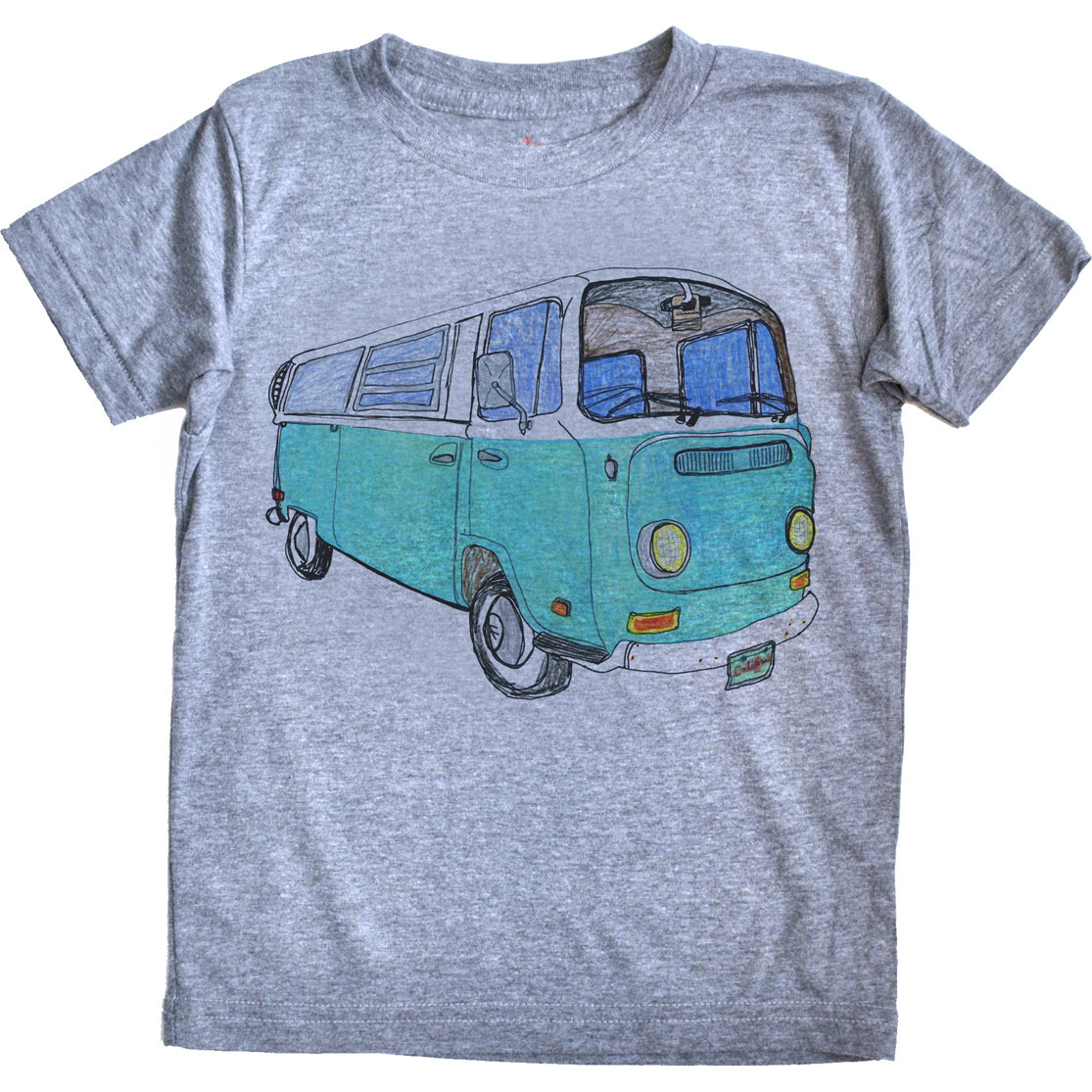 VW Bus T-Shirt, Grey - T-Shirts - 1