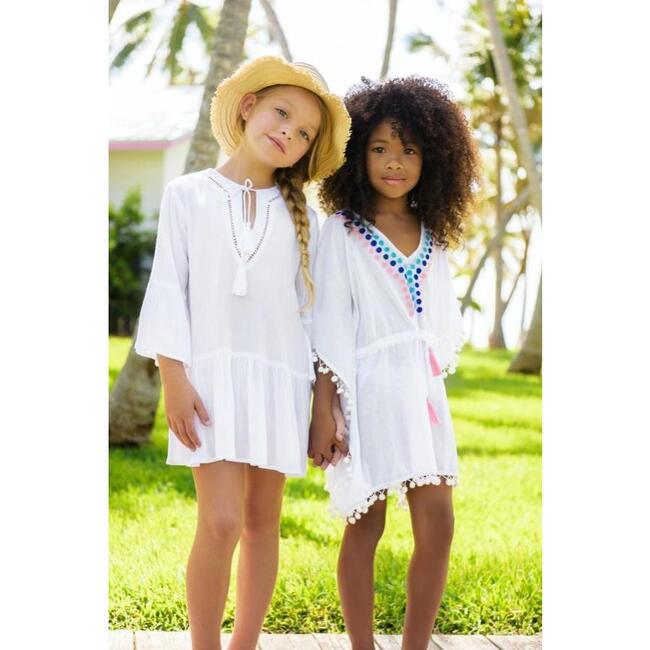 White Organic Cotton Kaftan - Cover-Ups - 5