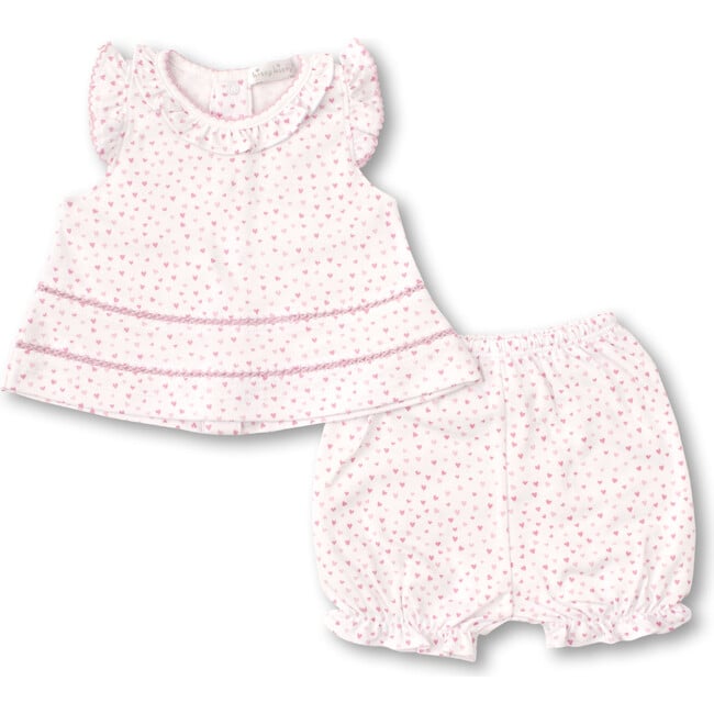 Sweethearts Sunsuit Set, White & Pink - Mixed Apparel Set - 2