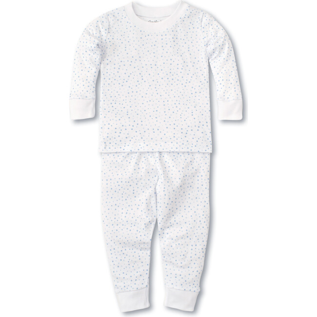 Infant Pajama Set, White & Blue
