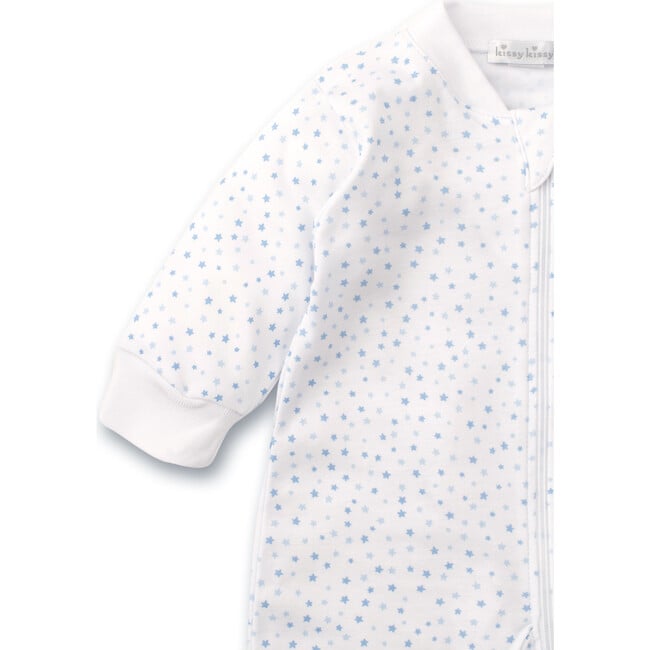 Superstars Zip Footie, White & Blue - Onesies - 2