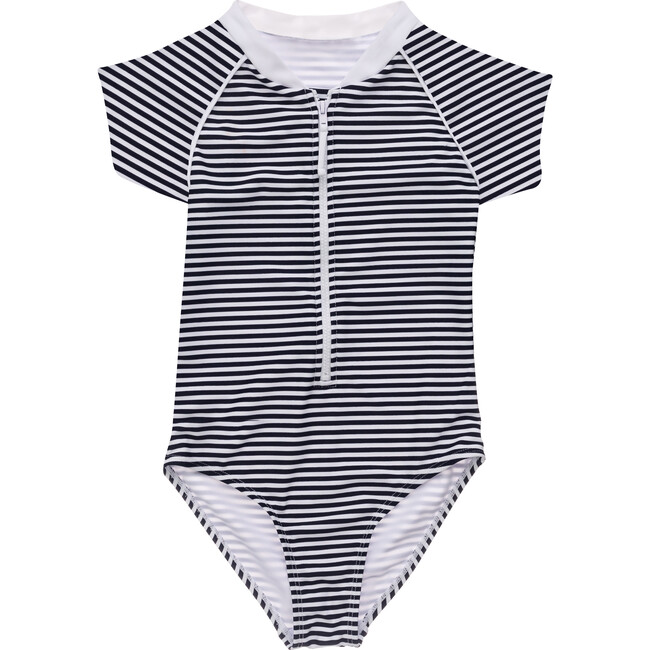 Nautical Stripe Short Sleeve Surf Suit - Underwear - 1