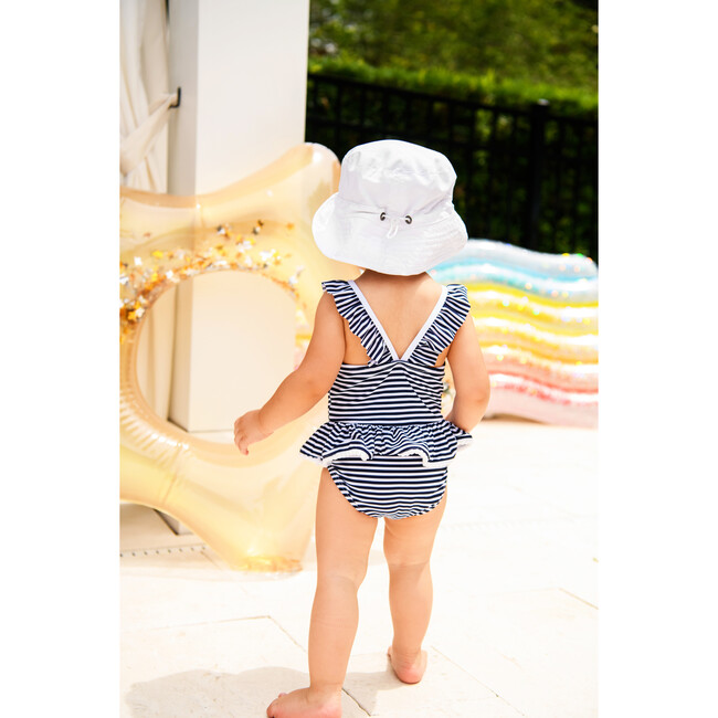 Nautical Stripe Skirt Swimsuit - One Pieces - 3
