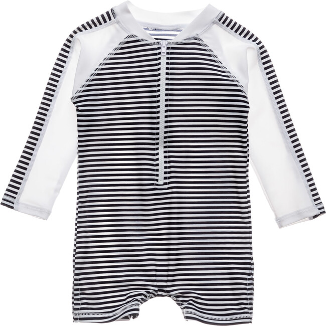 Nautical Stripe Long Sleeve Swimsuit - One Pieces - 1