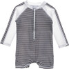 Nautical Stripe Long Sleeve Swimsuit - One Pieces - 1 - thumbnail
