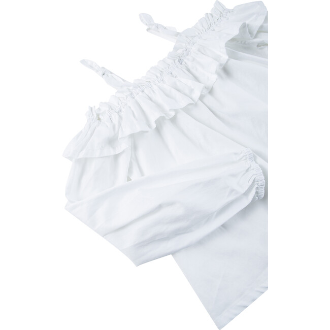Strappy Babydoll Top, White - Blouses - 3