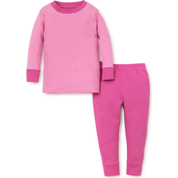 Essentials Striped Pajama Set Large, Fuchsia Kissy Kissy Sleepwear