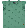 Ruffle Top, Emerald - Shirts - 1 - thumbnail