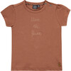 Embroidered Top, Terra - T-Shirts - 1 - thumbnail