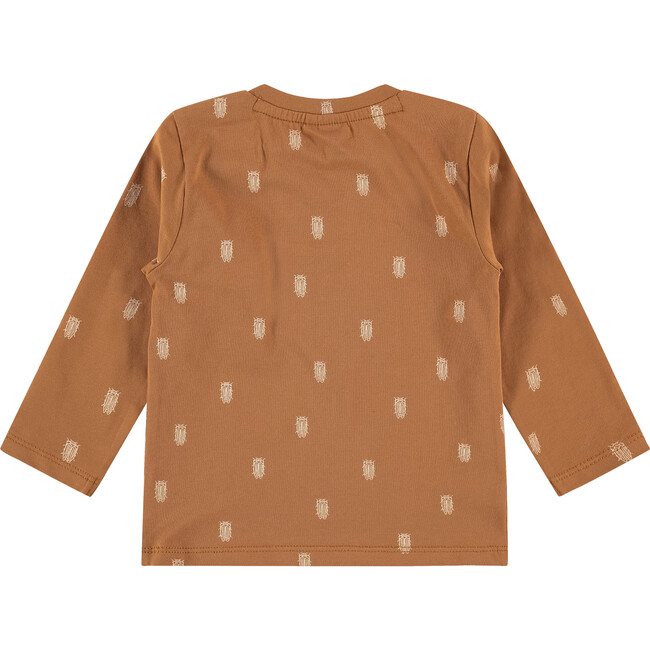 Printed Long Sleeve Shirt, Toffee - Shirts - 2