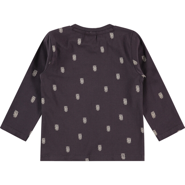 Printed Long Sleeve Shirt, Mocha - Shirts - 2