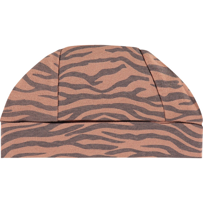 Knit Animal Print Baby Hat, Mocha - Hats - 2